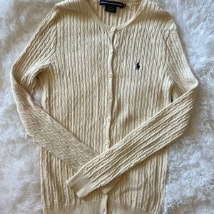 🔥Ralph Lauren🔥 Cream Cable Knit Cardigan